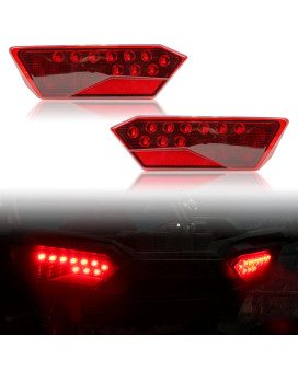 SAUTVS LED Tail lights for RZR 900 XP 1000 14-19, Red Rear Brake Stop Lights Taillights Tail Lamps for Polaris RZR 900 1000 S XP Turbo 2014-2019/RZR Trail 2020-23 Accessories(2PCS, 2412341/2412342)