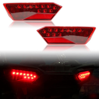 SAUTVS LED Tail lights for RZR 900 XP 1000 14-19, Red Rear Brake Stop Lights Taillights Tail Lamps for Polaris RZR 900 1000 S XP Turbo 2014-2019/RZR Trail 2020-23 Accessories(2PCS, 2412341/2412342)