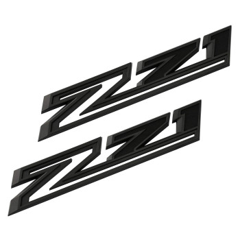 2pcs New Z71 Emblems Replacement for 2019-2021 Silverado 1500 2500 3500 Decal Badge 84632695 Nameplate OEM (Matte Black)