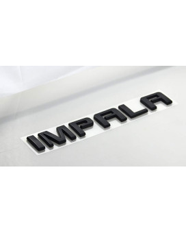 1x Impala trunk Emblems 3D Badges Nameplate Letter Replacement for Impala (Gloss Black)