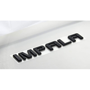 1x Impala trunk Emblems 3D Badges Nameplate Letter Replacement for Impala (Gloss Black)