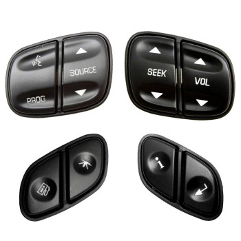 Steering Wheel Control Switch Button Compatible with 2003-2009 Chevy Silverado Suburban Tahoe Avalanche GMC Sierra Yukon Escalade Replaces 21997738, 21997739, 1999442, 1999443