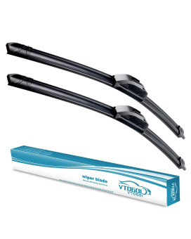 VTOGOI OEM Quality 26''+22'' Premium All-Season Auto Windshield Natural Rubber J-Hook Wiper Blades(Pack of 2)