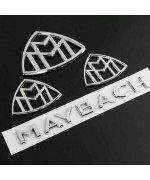 CMAOS 4pcs fit for May BCH Set Fender Side Rear Trunk Emblems Badge fit S Class(4pcs Silver)