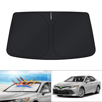 KUST Custom Fit Windshield Sun Shade for 2018-2023 2024 Toyota Camry Sunshade Foldable Sun Visor Protector Blocks UV Rays Keep Your Car Cooler