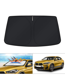 KUST Custom Fit Windshield Sun Shade for 2018-2023 BMW X2 F39 Accessories Sunshade Window Sun Visor Protector Foldable Blocks UV Rays Keep Your Car Cooler