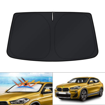 KUST Custom Fit Windshield Sun Shade for 2018-2023 BMW X2 F39 Accessories Sunshade Window Sun Visor Protector Foldable Blocks UV Rays Keep Your Car Cooler