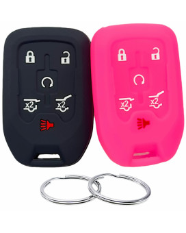 REPROTECTING Silicone Rubber Key Fob Cover Compatible with 2014-2021 Chevrolet Suburban Tahoe GMC Yukon Yukon XL HYQ1AA