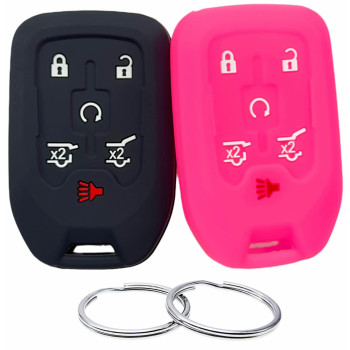 REPROTECTING Silicone Rubber Key Fob Cover Compatible with 2014-2021 Chevrolet Suburban Tahoe GMC Yukon Yukon XL HYQ1AA