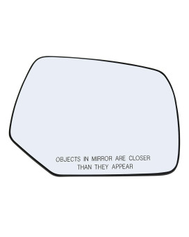 Passenger Right Side Mirror Glass With Plastic Backing Plate (Non Heated) Compatible with 2008-2012 Ford Escape, 2008-2011 Mazda Tribute, 2008-2011 Mercury Mariner