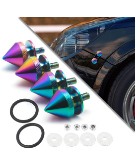 Xotic Tech Spike JDM Style Car Bumpers Trunk Fender Hatch Lids Quick Release Fasteners (Neo)
