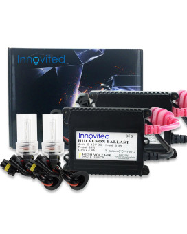 Innovited 35W DC Slim Digital Ballast x 1 Pair with HID Xenon Bulb x 1 Pair Bundle - H1 - 5000K - Prue White