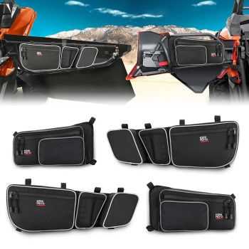 KEMIMOTO X3 MAX Door Bag 4pcs, Compatible with Can-Am Maverick X3 MAX 2017-2024, 1680D Oxford Fabric X3 Storage Bag, Red/White