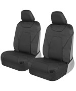 Motor Trend AquaShield Car Seat Covers for Front Seats, Black - Two-Tone Waterproof Seat Covers for Cars, Neoprene Front Seat Cover Set, Interior Covers for Auto Truck Van SUV