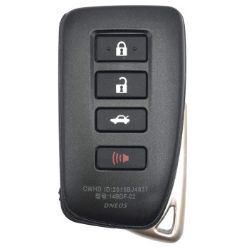 4 Buttons Replacement Key Fob Cover fit for Lexus ES250 2018 NX300h 2018-2013 ES350 GS350 2016-2013 GS300h GS450h ES300H NX300 Smart Keyless Entry Remote Key Fob Case Shell (Black)