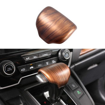 AntBooBoo for Honda CRV CR-V 2017 2018 2019 2020 2021 2022 Gear Shift Knob Cover Peach Wood Grain Interior Decoration (Gear Shift Knob Cover)