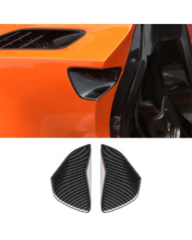 KoLeddy for Corvette C7 Carbon Fiber Look Door Handle Trim Accessories for 2014-2019 Chevrolet Corvette C7