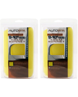 AutoSpa 40411AS Foam 9-10 Polishing Bonnet(Pack of 2)