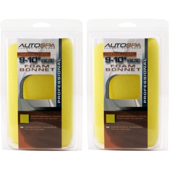 AutoSpa 40411AS Foam 9-10 Polishing Bonnet(Pack of 2)