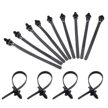 Car Mount Wire Tie, 30PCS Black Nylon Push Mount Wrap Straps, 7inch Zip Fastener Cable Clips for Sorting Out Cable and Wire Clearly, Household Construction Electronic Auto Industry,Fit 7mm Hole