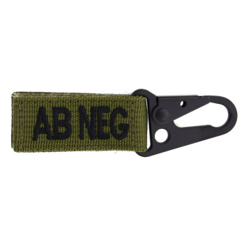 DDT Blood Type Keychain, Od Green, O Pos