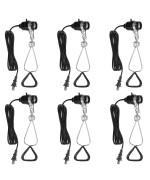 Simple Deluxe 6 Pack 150 Watt E26 Bakelite Light Socket with Clamp (No Bulb Included) 18/2 SPT-2 Gauge 6 Feet Power Cord, Black