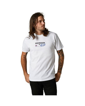 Fox Racing Men's Standard Honda Short Sleeve Premium TEE, Optic White 2, XLarge