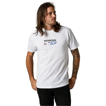 Fox Racing Men's Standard Honda Short Sleeve Premium TEE, Optic White 2, XLarge