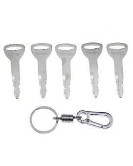 ZTUOAUMA 5X Ignition Keys of Forklift Heavy Equipment with Key Chain 57591-23330-71 575912333071 A62597 162597 Compatible with Toyota Forklift