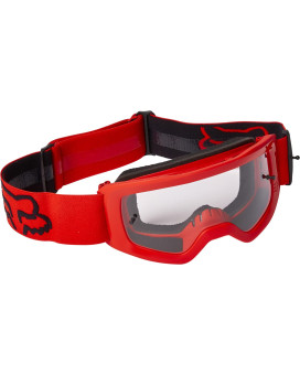 Fox Racing Youth Main Motocross Goggle, STRAY Flo Red - Clear Lens