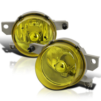 Spec-D Tuning Amber Fog Lights Yellow Front Bumper Driving Lamps Compatible with Honda Civic Del Sol 1993-1997 L+R Pair Assembly