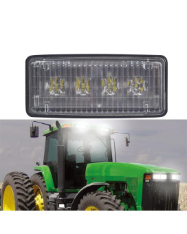 AGP.1978 20W Cab LED Headlight White Tractor LED Work Light Compatible with Tractor John Deere 7000-8000 RE306510, R161288, RE37450, RE340681, 5000K