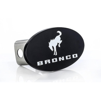 Ford Bronco Black Oval Trailer Tow Hitch Cover Plug (2 Inch)