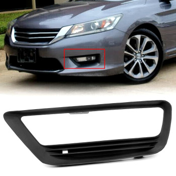 ECOTRIC Fog Light Trims Compatible with 2013-2015 Honda Accord Sedan Driving Lamp Bezel - HO1038111 71112T2AA10 (Driver Left)