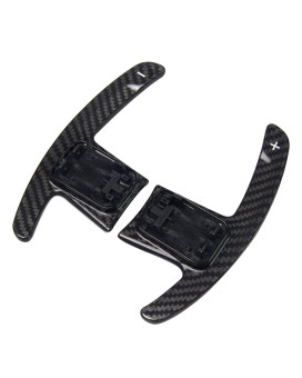 SK CUSTOM Carbon Fiber Steering Wheel Shift Paddle Compatible with BMW Series 3 5 6 7 M5 F90 F97 F98 G01 G02 G05 G06 G07 X3 X4 X5 X6 X7 X3M X4M Gloss Black Car Accessories