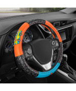 BDK Scooby Doo Car Steering Wheel Cover - Steering Wheel Cover with Officially Licensed Warner Brothers Graphics, Great Automotive Accessory Gift Idea for Fans