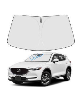 Proadsy Front Windshield Sun Shade Foldable Sunshade Protector Custom Fit 2017-2024 Mazda CX5 CX-5, Sport, Touring, Grand Touring, 4 Door Crossover Accessories 2024 Upgrade