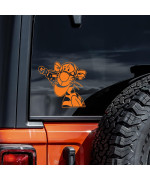 Tiger Cartoon Decal Vinyl Sticker Auto Car Truck Wall Laptop Orange 5.5 x 5.5