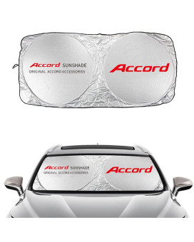 AUTO-P Fit for Honda Accord (1990-2021) Sunshade Windshield Visor Cover for Accord Window Sun Shade UV Protect Car Window Film(63 X 35.4)