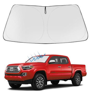 Proadsy Front Windshield Sun Shade Foldable Sunshade Protector Custom Fit 2023 2022 2021 2020 2019 2018 2017 2016 Tacoma 2Dr 4Dr Pickup Accessories 2023 Upgrade