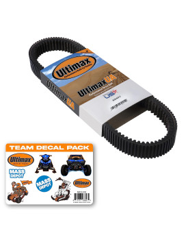 Ultimax UA ATV UA483 Drive Belt for CF Moto 500 CForce UForce ZForce Rancher OEM Replacement for 0180-055000-0001 0JY0-050001 with Decal Pack (Made in USA)