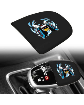 TOOLEPIC for Dodge Challenger Charger Durango Accessories 2015-2024 - Gear Shift Knob Trim Cover- ABS Plastic with Unique Scat Pack Style Surface, Perfect for Decoration - Jet Black