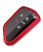 Key Fob Cover Fit for Volkswagen VW MK8 Golf/GTI Skoda Octavia Soft TPU Remote Holder Skin Protector Jacket Keyless Entry Sleeve Accessories (Red)