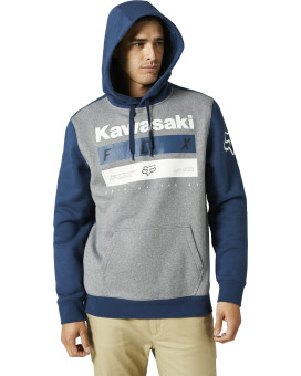 Fox Racing Men's Standard Kawasaki Pullover Fleece, Dark Indigo, Large