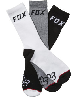 Fox Racing Men's Standard Crew Sock 3 Pack, MISC, Small/Medium