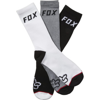 Fox Racing Men's Standard Crew Sock 3 Pack, MISC, Small/Medium