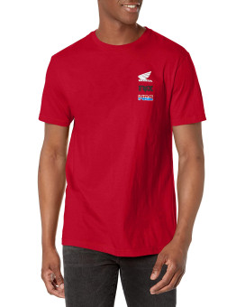 Fox Racing Men's Standard Honda Short Sleeve Premium TEE, Flame RED 3, Small