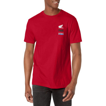 Fox Racing Men's Standard Honda Short Sleeve Premium TEE, Flame RED 3, Small