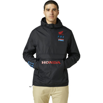 Fox Racing Men's Standard Honda Anorak Jacket, Black, X-Large