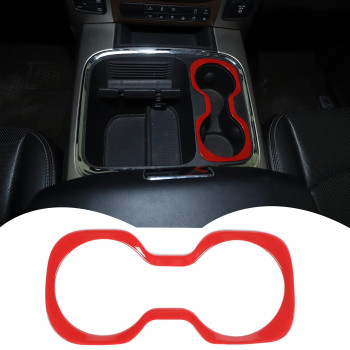 RT-TCZ for RAM Cup Holder Trim Cover Frame Red for Dodge RAM 2012 2013 2014 2015 2016 2017 Red Interior Accessories